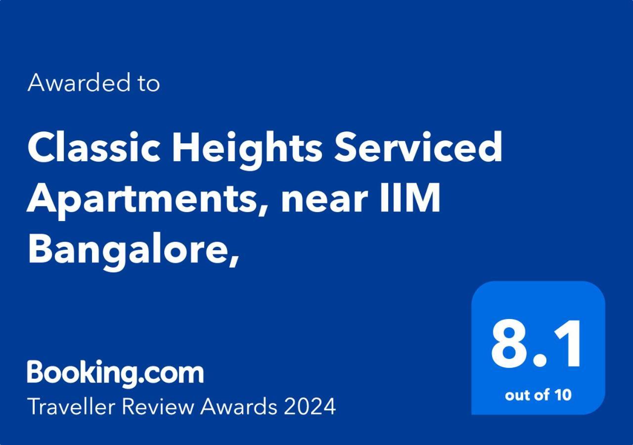 Classic Heights Serviced Apartments, Near Iim Bangalore, Exterior foto